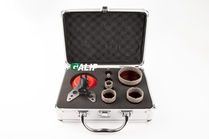 M14 7-Piece Diamond Core Drill Bit with Drill Hole Locator Set - Image 1