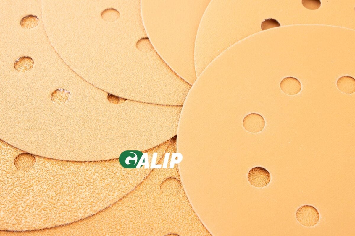 GALIP, 5 Inch 125mm 8 Hole Sanding Discs Gold Hook and Loop, comparison of different grit surfaces