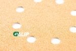 GALIP, 5 Inch 125mm 8 Hole Sanding Discs Gold Hook and Loop, Alumina particle surface magnification