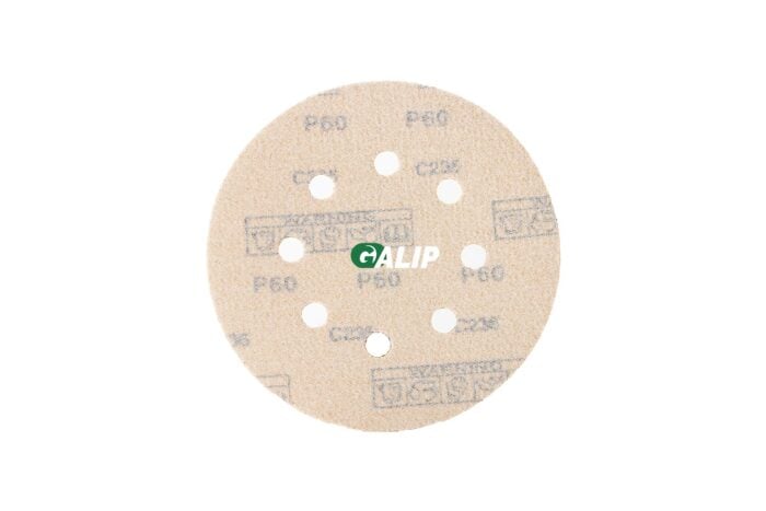 GALIP, 5 Inch 125mm 8 Hole Sanding Discs Gold Hook and Loop, back
