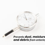 Waterproof Dial Indicator, 0-10mm, Flat Back